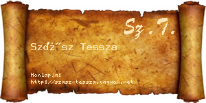 Szász Tessza névjegykártya